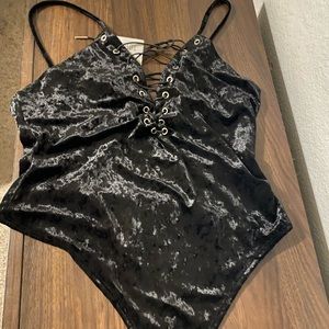 Brand new crushed velvet bodysuit